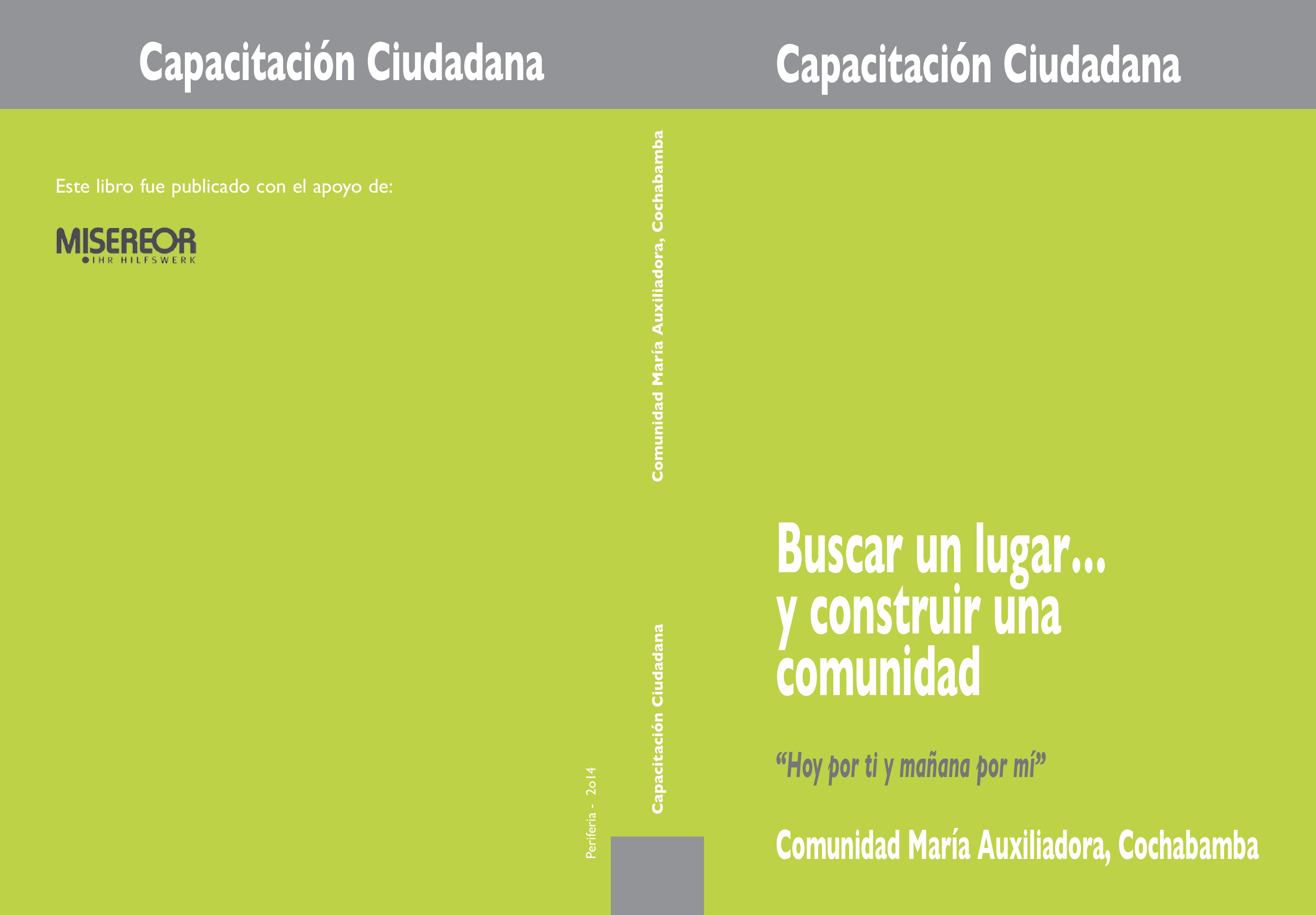 Libro: Buscar un lugar… y construir una comunidad