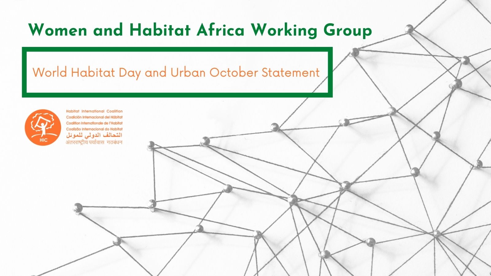 Urban October statement of the Women and Habitat African Working Group