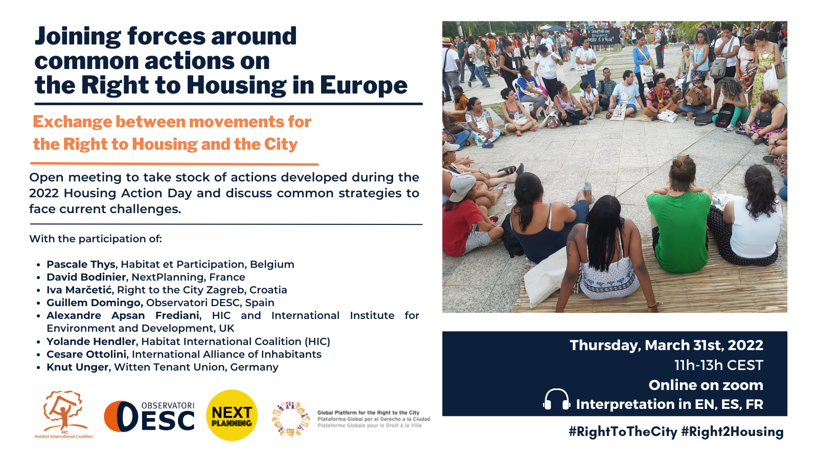 Joining Forces Around Common Actions On The Right To Housing In Europe