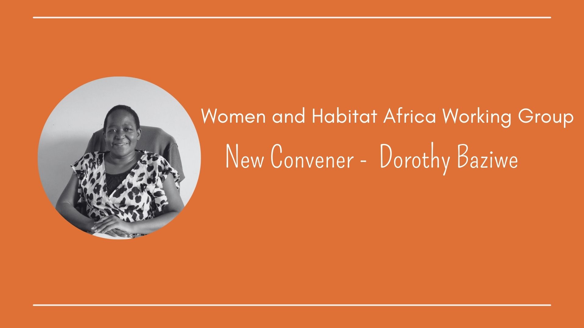 El Grupo de Trabajo Mujer y Hábitat de HIC África nombra nueva Coordinadora