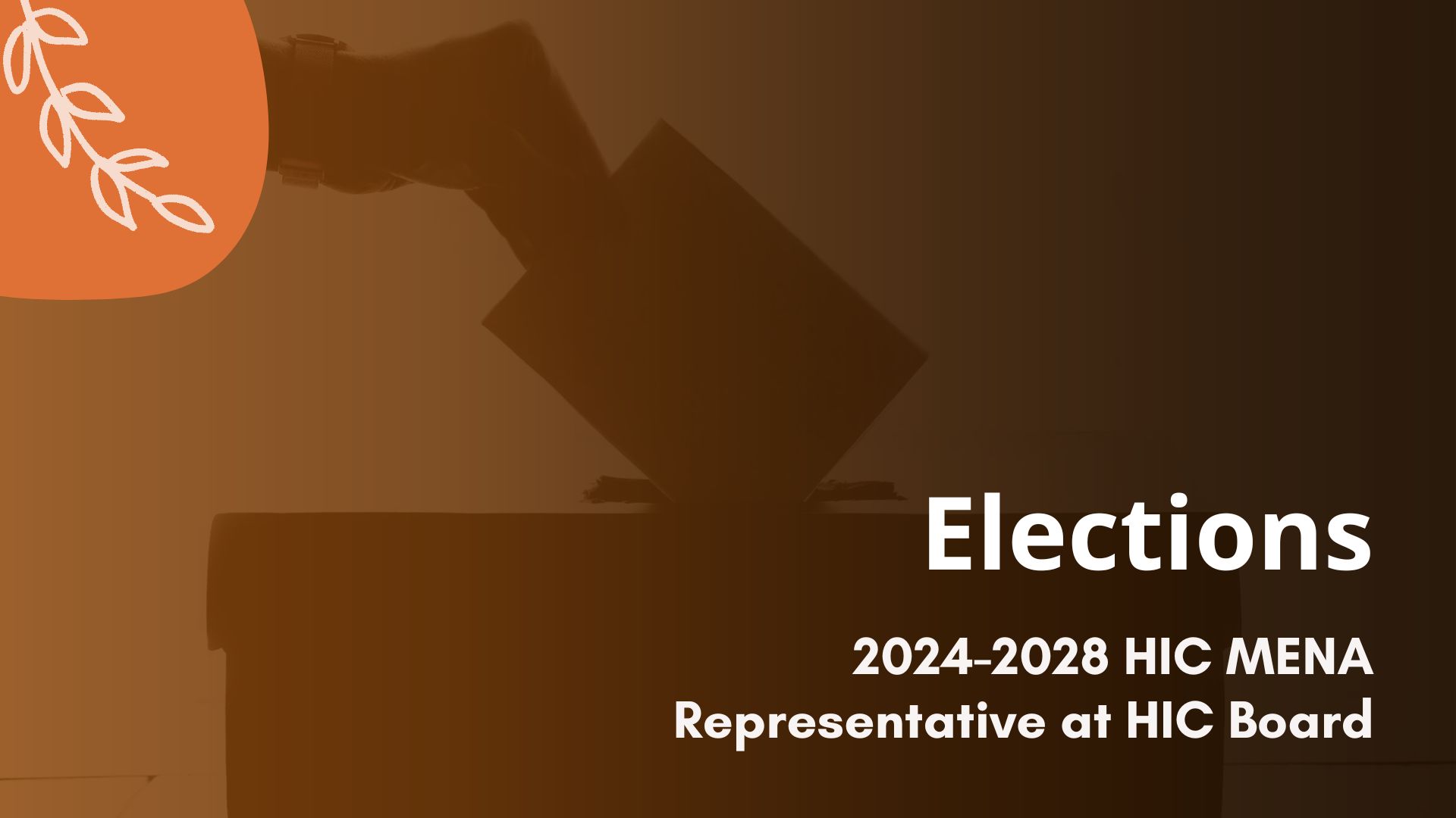 El Comité Electoral presenta el procedimiento y el calendario para la Elección del representante de MENA en la Junta Directiva de HIC 2024-2028